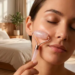 Beautélive roller quartz rose visage double embout