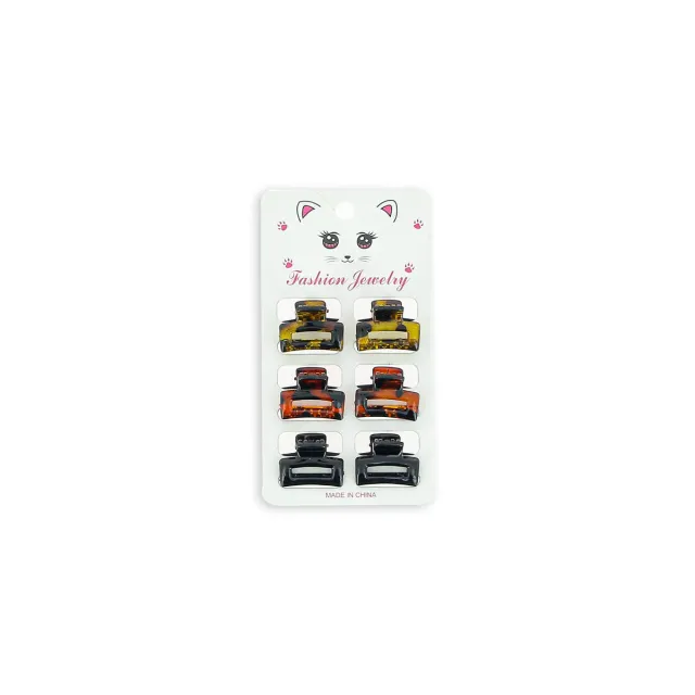 Beautélive Pinces carrées brillantes x6 2,5 cm
