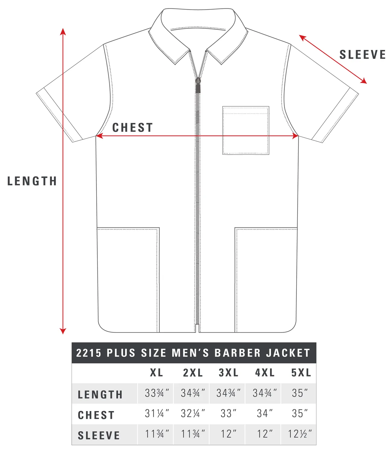 Betty Dain Barber veste barbier homme grande taille
