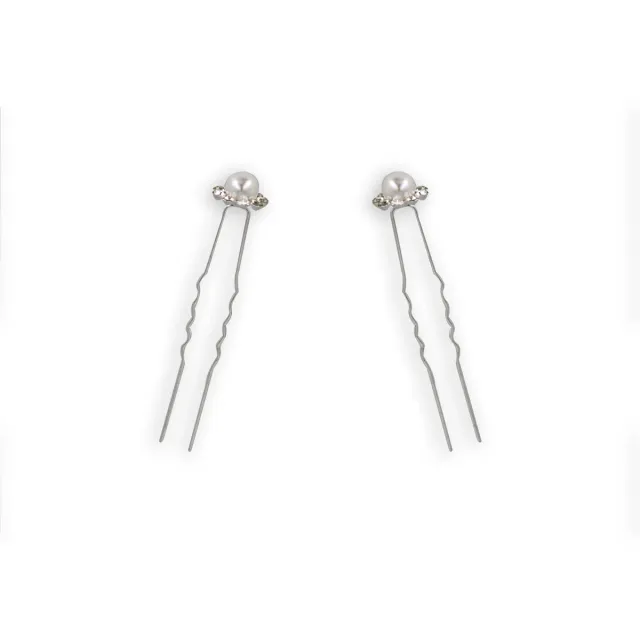 Gouiran Signature Ninon épingles mariée perles strass x2