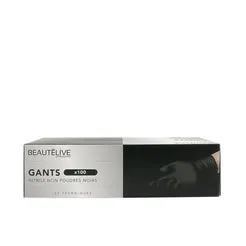 Beautélive gants nitrile noirs non poudrés x100