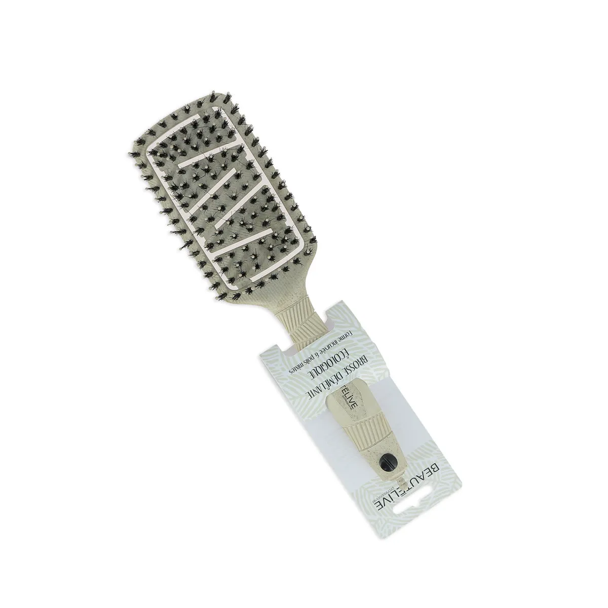 Beautélive brosse démêlante incurvée poils mixtes écologique