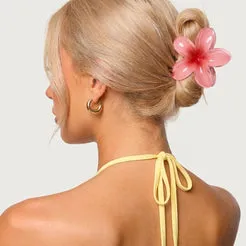 Beautélive Fleur Tropicale pince cheveux rose nacrée