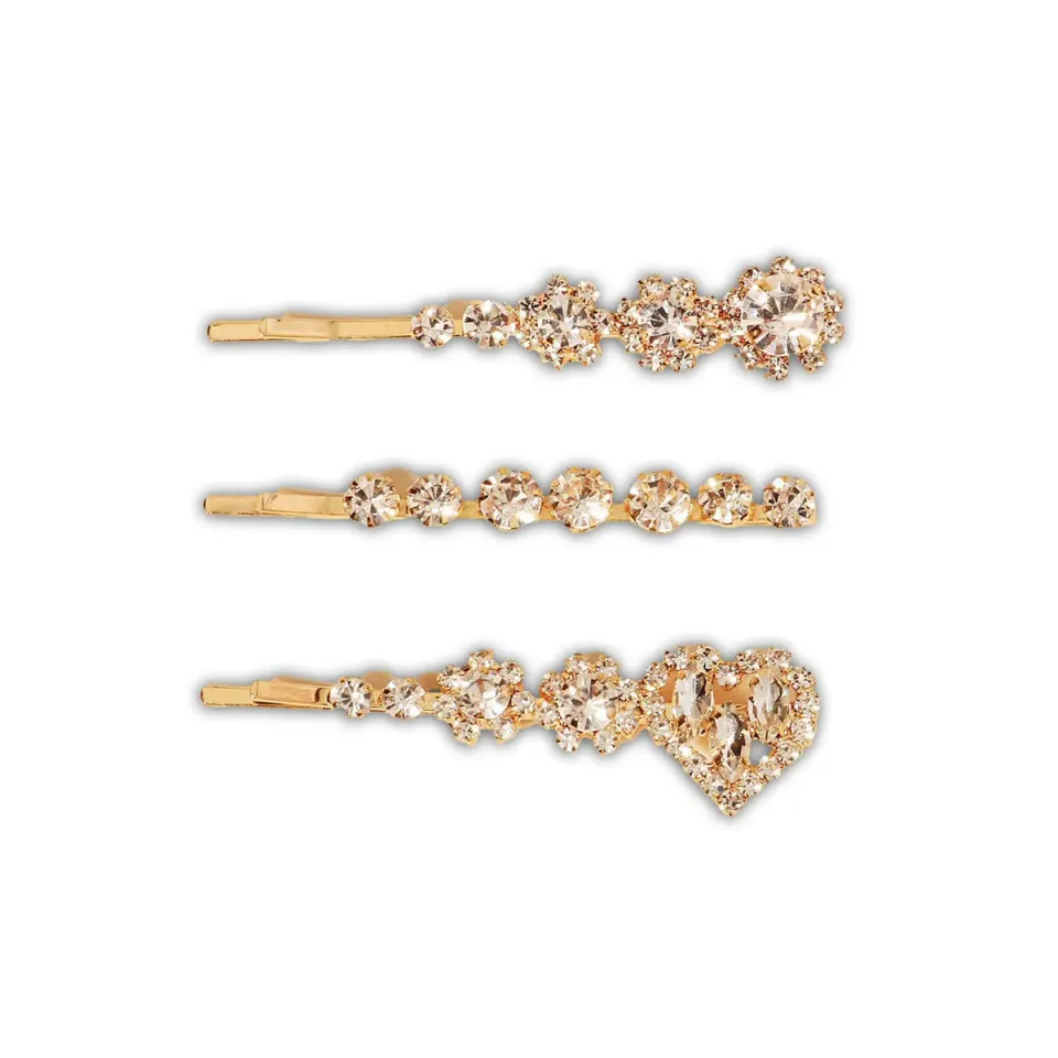 Beautélive Rosalie barrettes mariée x3 cristaux floraux