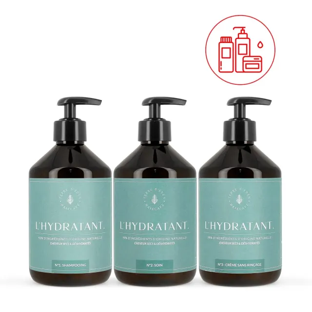 Terre d Eden Routine Hydratante coffret 1,5L amande douce