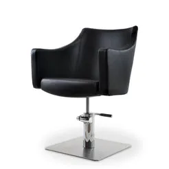 Mobilier By Gouiran Scopello Fauteuil Coiffure Noir Base Carrée