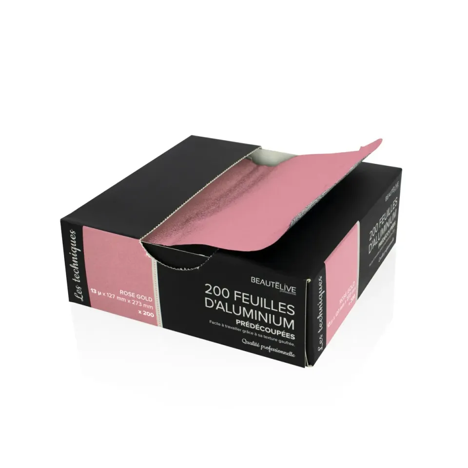 Gouiran Signature alu feuilles prédécoupées rose gold