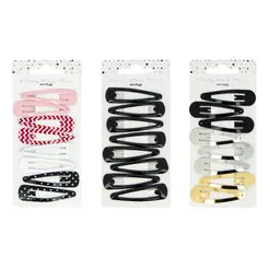 Beautélive Barrettes Clic Clac Noires x8 Moyen