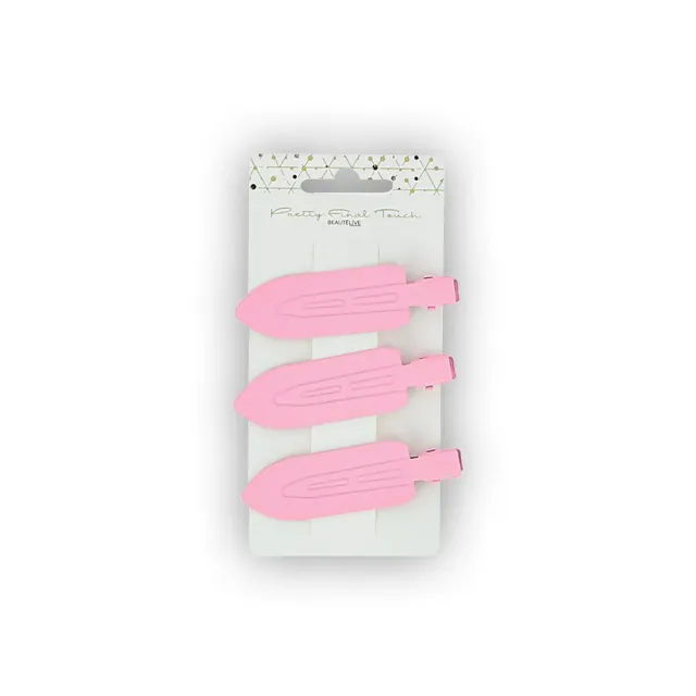 Beautélive Sans Pli pinces à cheveux roses x3 anti-traces