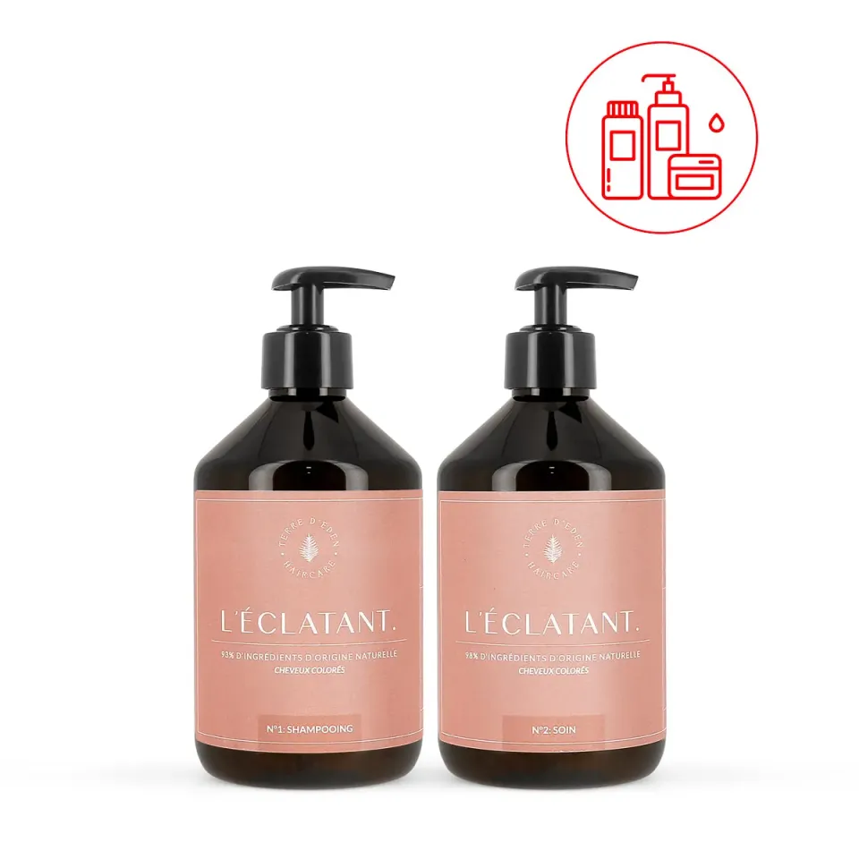 Terre d'Eden Eclatante routine cheveux rose karité 1000ml