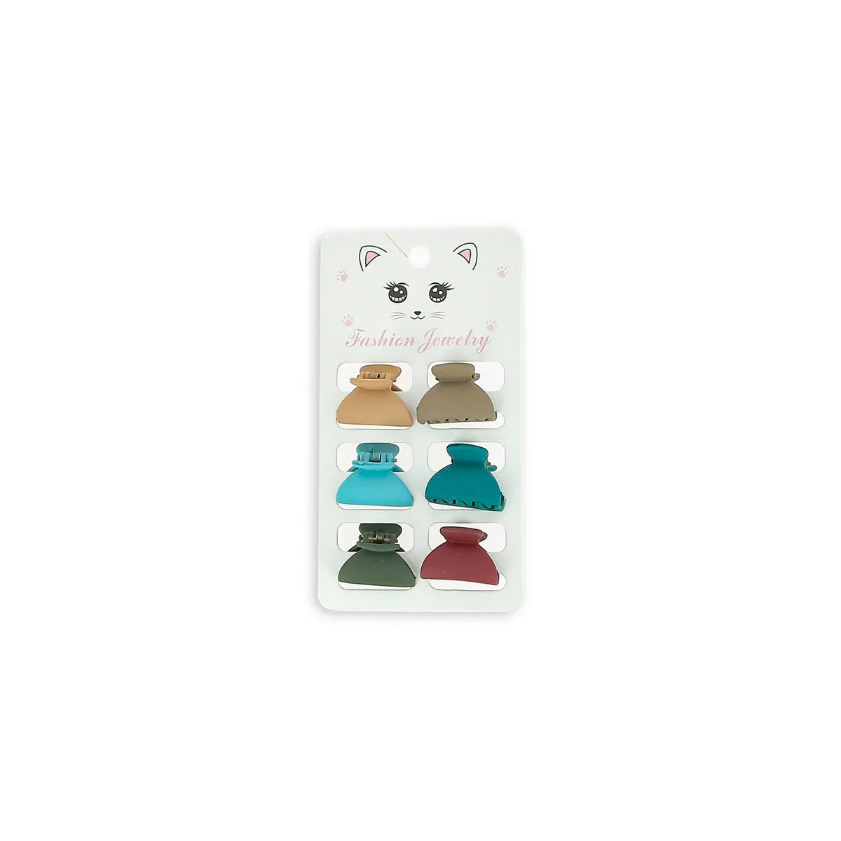 Beautélive Pinces Arrondies Couleurs Mates x6 2,5 cm