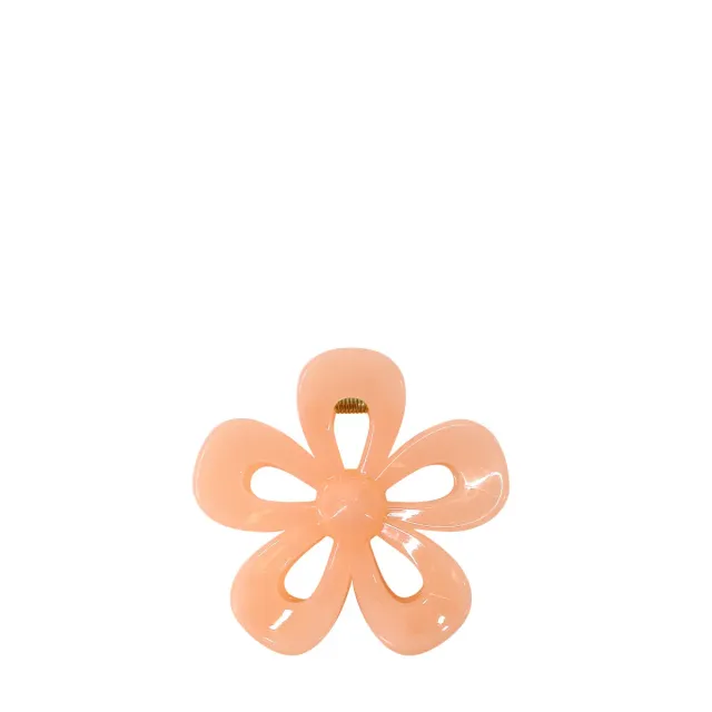 Gouiran Signature pince cheveux fleur pêche nacrée