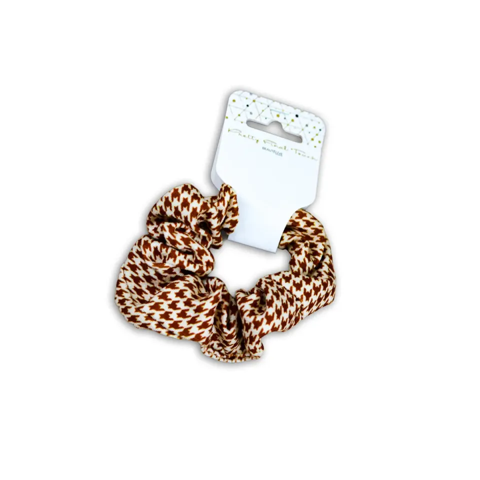 Beautélive chouchou tissu pied-de-poule maintien doux tous cheveux