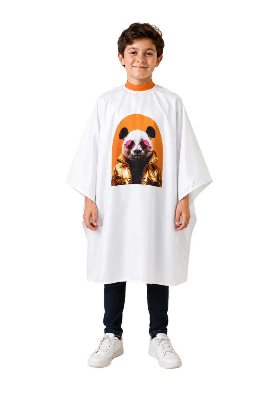 Fleanup Poncho enfant Panda cape de coupe col silicone
