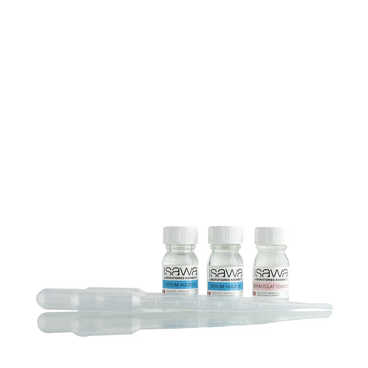 Isawa Trio Sérums visage 3x10ml aqueux huileux éclat