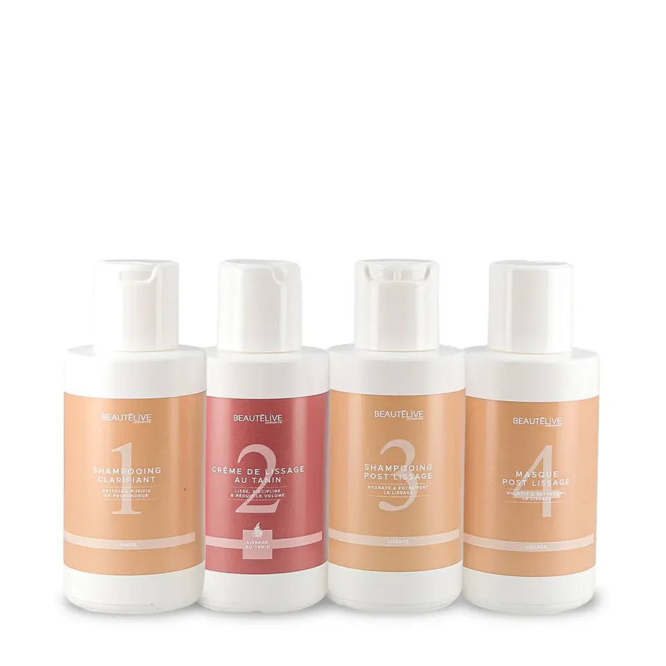 Beautélive Kit Lissage Tanin Coffret 4x100 ml disciplinant