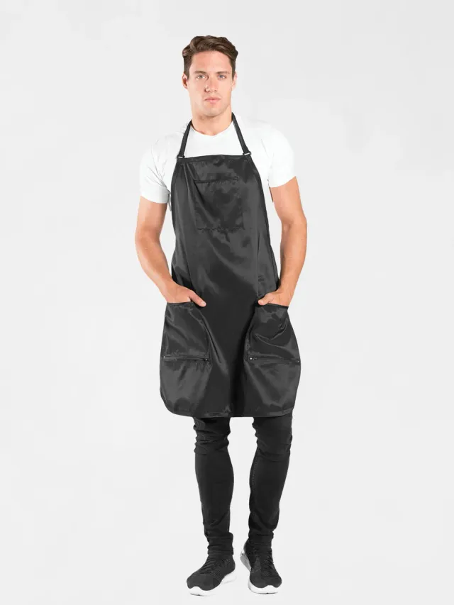 Betty Dain Premier Barber Apron tablier barbier noir poche