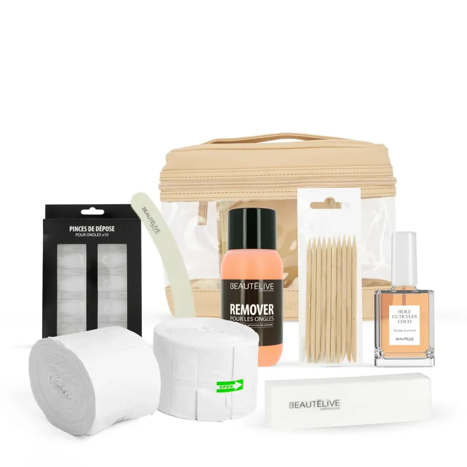 Beautélive Kit Dépose Semi-Permanent 8 produits trousse