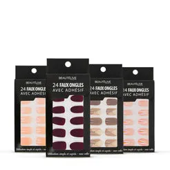 Beautélive kit faux ongles adhésifs x24 sans colle