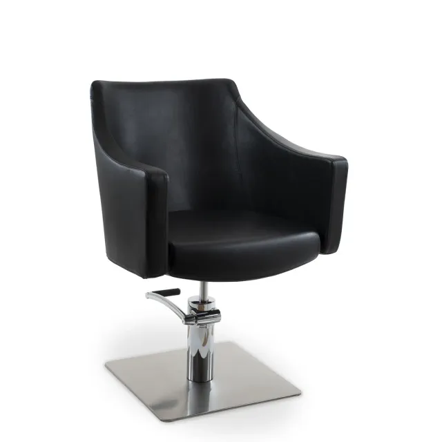 Mobilier By Gouiran Scopello Fauteuil Coiffure Noir Base Carrée