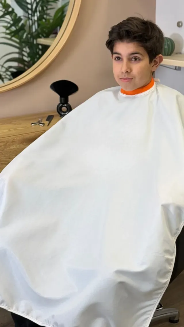 Fleanup Poncho enfant blanc cape de coupe col silicone