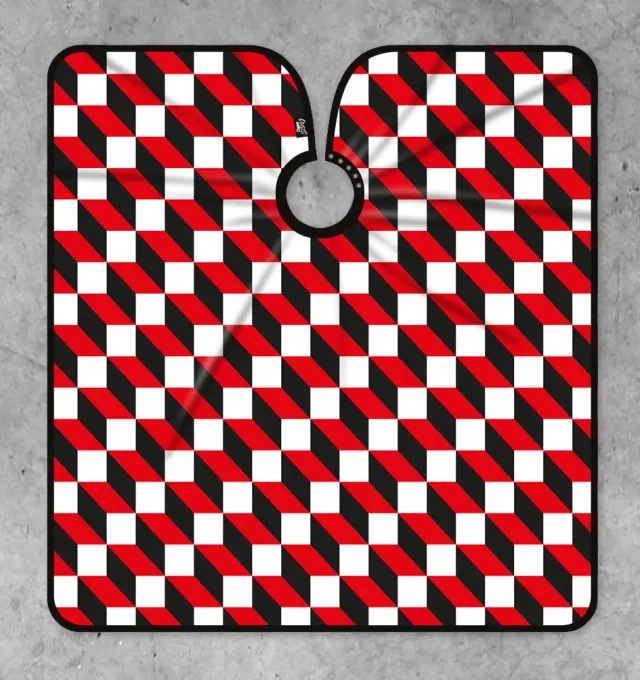 Cape Gang Red 3D Cube cape de coupe rouge
