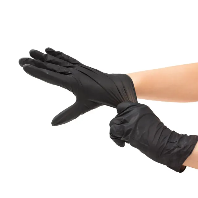 Beautélive gants nitrile noirs non poudrés x100