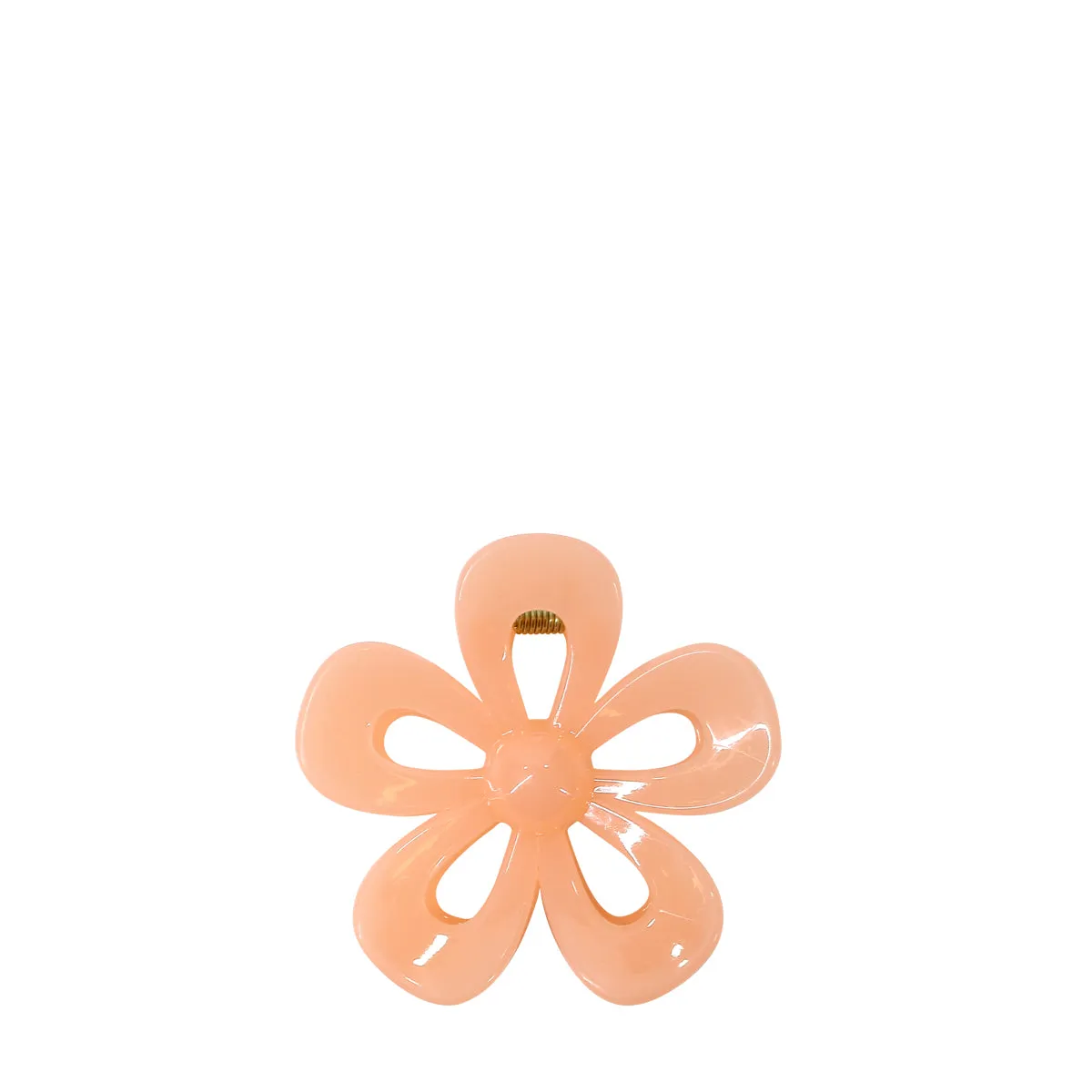Gouiran Signature pince cheveux fleur pêche nacrée