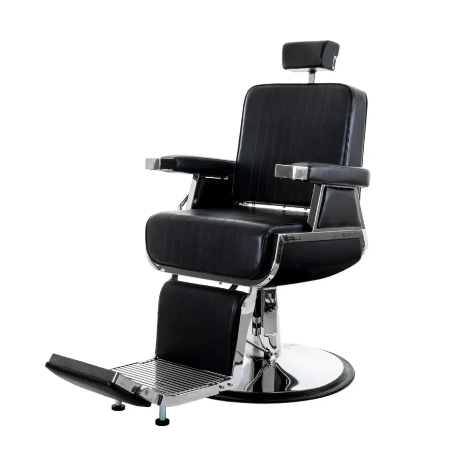 Mobilier by Gouiran Ciliego II fauteuil barbier noir vintage