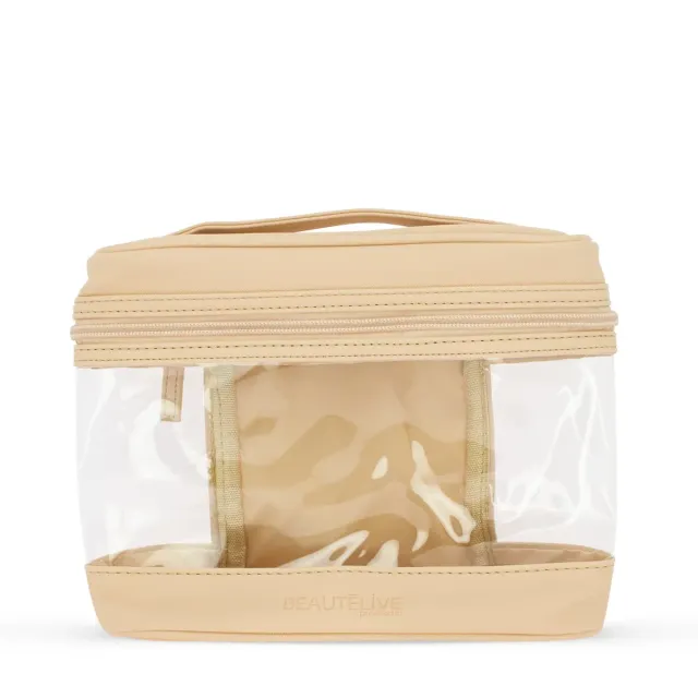 Gouiran Signature trousse PVC nude 29,5x19x10cm