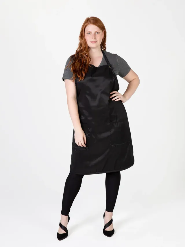 Betty Dain Plus Size tablier de coiffeur noir
