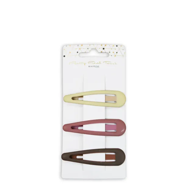 Beautélive Clic-Clac X3 barrettes cheveux lot de 3
