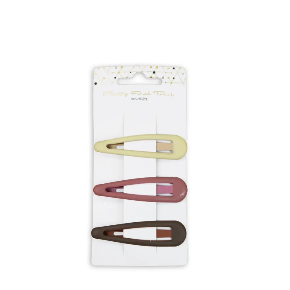 Beautélive Clic-Clac X3 barrettes cheveux lot de 3