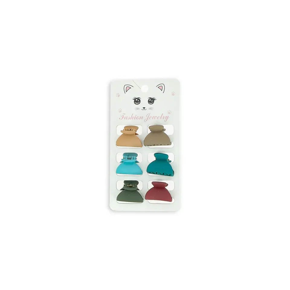 Beautélive Pinces Arrondies Couleurs Mates x6 2,5 cm