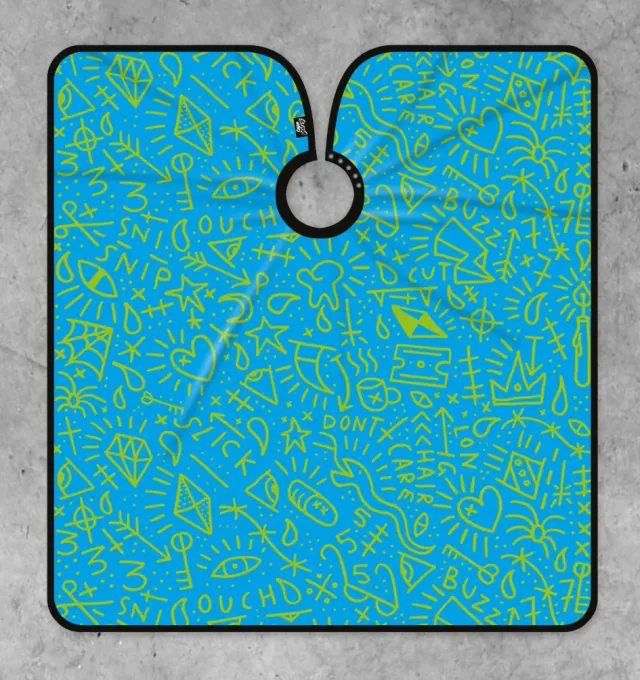Cape Gang Blue Prison Tattoo cape de coupe bleue