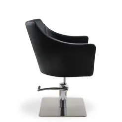 Mobilier By Gouiran Scopello Fauteuil Coiffure Noir Base Carrée