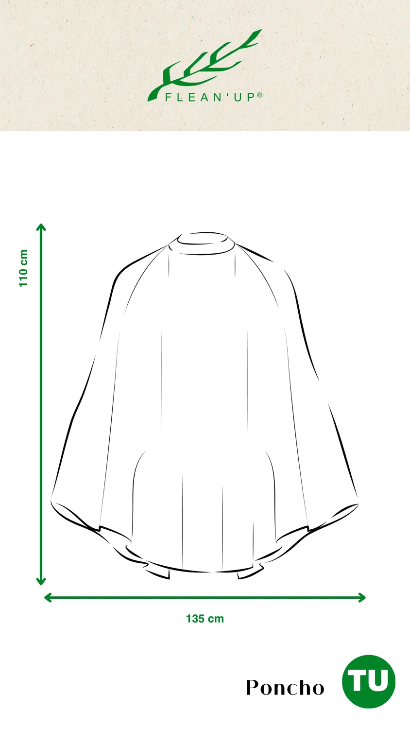 Fleanup Poncho adulte cape de coupe lot de 4 hermétique