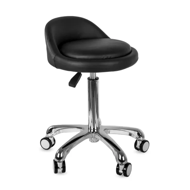 Gouiran Signature tabouret Maia à dossier hydraulique skaï
